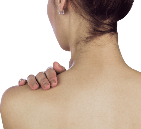 transparent back massage: woman relaxing by touching shoulder - Download Free Stock Videos Pikwizard.com