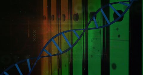 Abstract DNA Strand with Digital Data Integration Concept - Download Free Stock Images Pikwizard.com