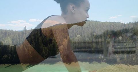 Yoga and Wellness Fusion with Nature at Serene Lakeside