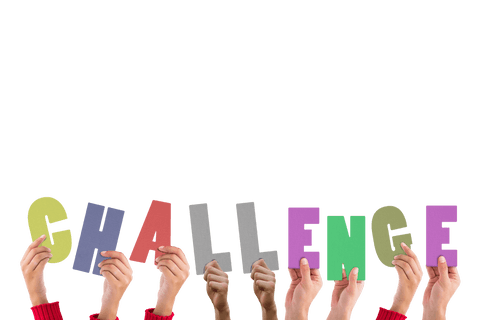 hands holding challenge text on transparent background - Download Free Stock Videos Pikwizard.com
