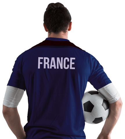transparent france soccer player holding ball back view - Download Free Stock Videos Pikwizard.com