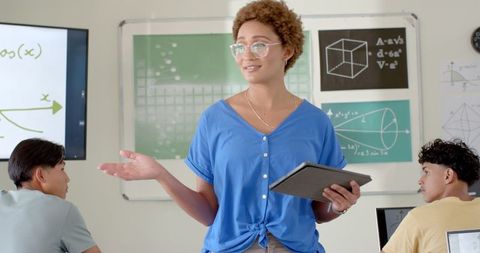 Technology-assisted math education in modern classroom setting