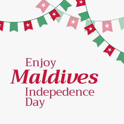 Maldives Independence Day Celebration with Flag Buntings - Download Free Stock Templates Pikwizard.com