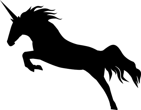 black unicorn silhouette on transparent background vector - Download Free Stock Videos Pikwizard.com