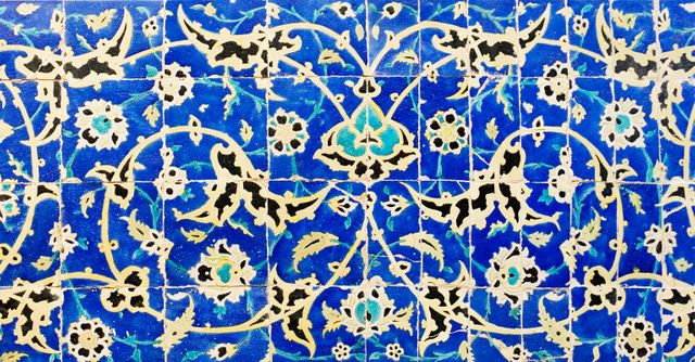 Intricate Blue and White Islamic Geometric Tile Design - Download Free Stock Photos Pikwizard.com