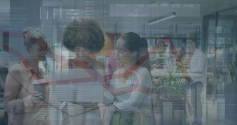 Diverse Team Collaborating on Finance Strategies in Modern Office