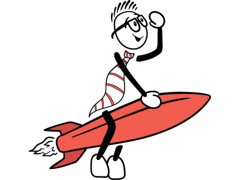 Creative Businessman on Rocket Icon Transparent Illustration - Download Free Stock Videos Pikwizard.com