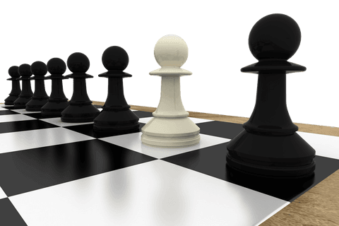 transparent pawns aligned in strategy formation - Download Free Stock Videos Pikwizard.com
