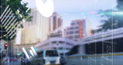 Futuristic Data Processing Technology in Urban Landscape