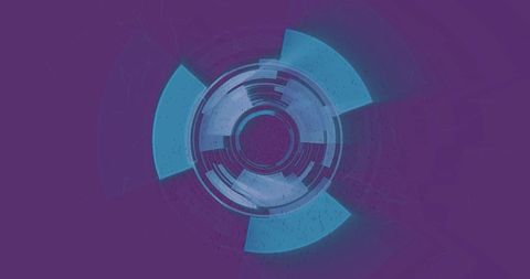 Digital Scope Interface on Purple Background