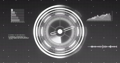 Abstract Digital Clock and Data Visualization Interface - Download Free Stock Images Pikwizard.com