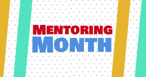 Bright mentoring month celebration design with vibrant colors