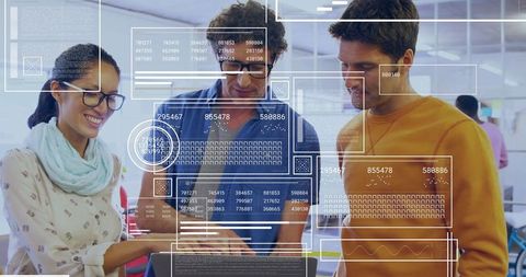 Team Collaborating on Innovative Data Solutions