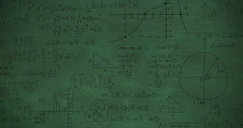 Handwritten Mathematical Equations on Chalkboard - Download Free Stock Images Pikwizard.com
