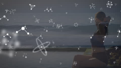 Calm Meditation Scene with Dynamic Geometric Animations