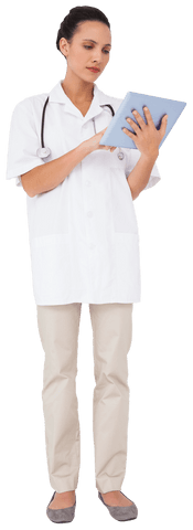 Transparent Image of Nurse Using Tablet for Healthcare Technology - Download Free Stock Videos Pikwizard.com