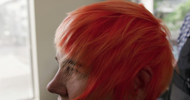 Caucasian Woman Getting Pink Hair Styled at Modern Hair Salon - Download Free Stock Images Pikwizard.com