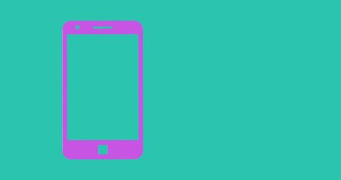 Minimalist Smartphone Outline on Pastel Green