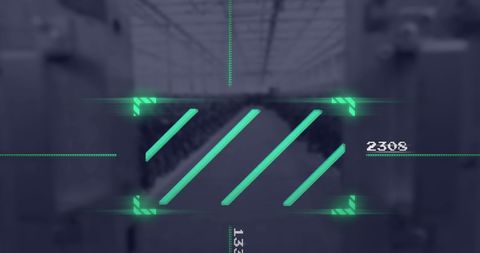 futuristic green scanner interface on office background - Download Free Stock Images Pikwizard.com