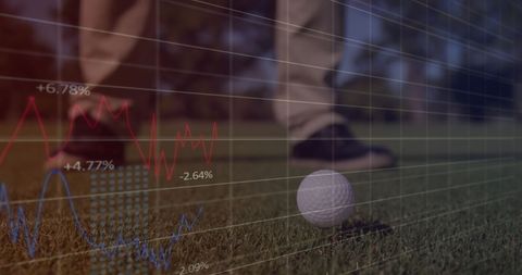 Golf and Data Overlay with Connections Concept - Download Free Stock Images Pikwizard.com