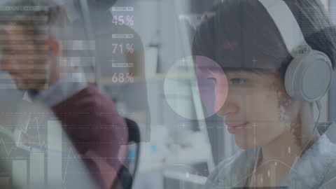 Diverse Professionals Analyzing Business Data with Modern Technology