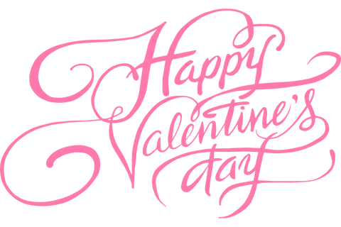 Pink Happy Valentine's Day Typography on Transparent Background - Download Free Stock Videos Pikwizard.com