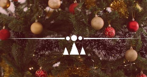 Festive Christmas Tree with Seasonal Greeting - Download Free Stock Images Pikwizard.com