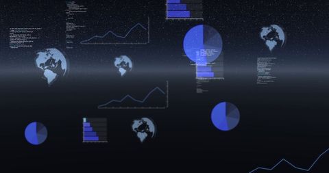 Digital Networking Matrix with Global Data Elements - Download Free Stock Images Pikwizard.com