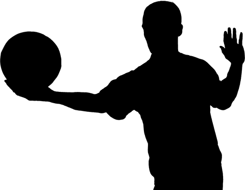 Silhouette of Runner on Transparent Background Focus