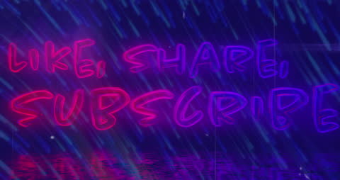 Neon Social Media Call to Action Banner with Motion Effect