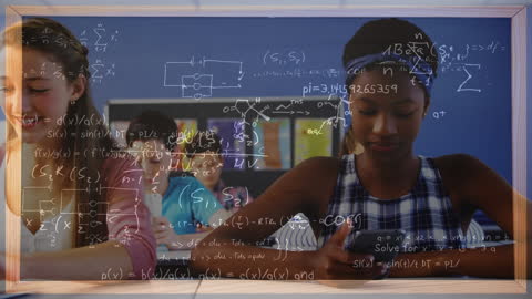 Diverse Students Engaged with Mathematics in Classroom