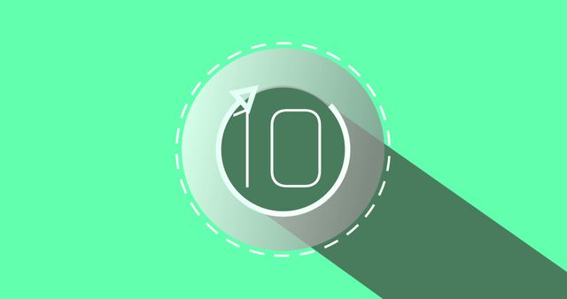 Circular Arrow Icon with Number Ten on Green Background - Download Free Stock Images Pikwizard.com