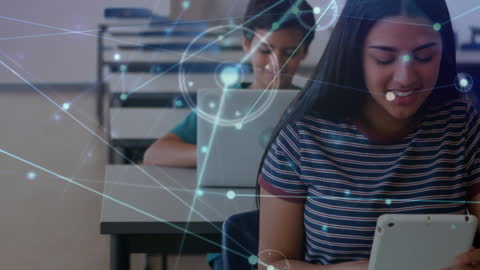 Students Engaged with Digital Learning and Technology Concepts