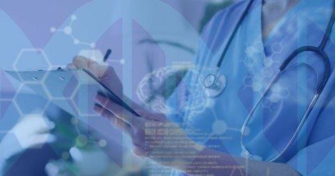 Healthcare Data Technology with Doctor Using Digital Interface - Download Free Stock Images Pikwizard.com