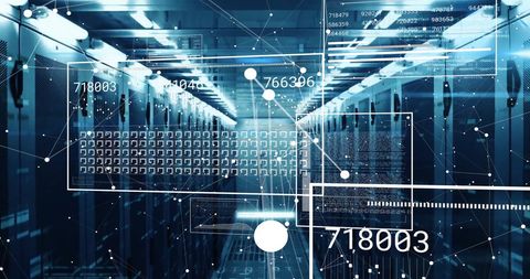 Futuristic Data Processing in Server Room Infrastructure - Download Free Stock Images Pikwizard.com