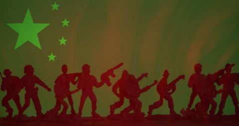 Chinese Flag Over Soldiers Silhouette: Financial and Political Implications