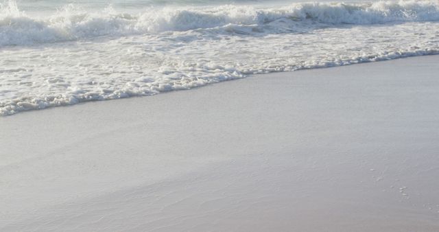 Image of calm sea waves and sand beach - Download Free Stock Photos Pikwizard.com
