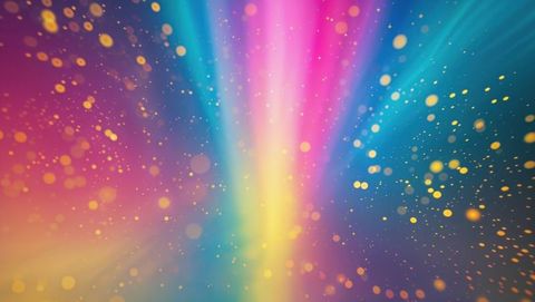 Vibrant Neon Light Beams with Bokeh Sparks - Download Free Stock Images Pikwizard.com