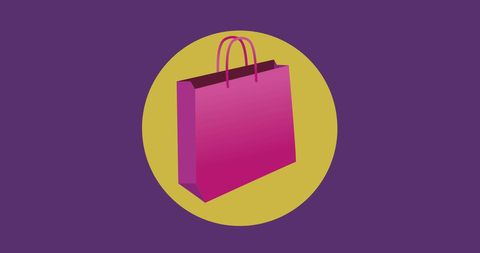 Pink Shopping Bags on Colorful Modern Background - Download Free Stock Images Pikwizard.com