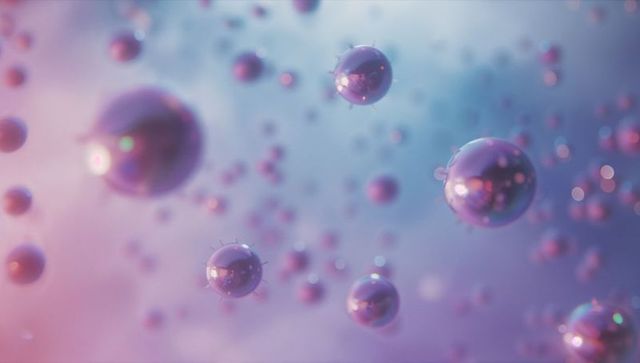 Glossy spheres with spikes floating in pastel gradient atmosphere