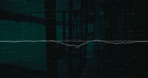 Digital Financial Data with Urban Landscape Overlay