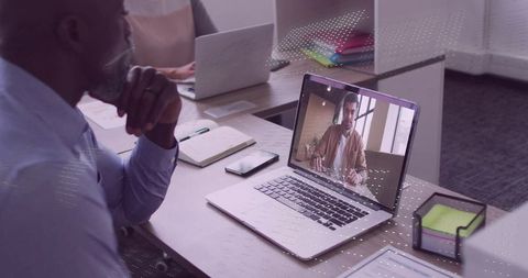 Professional Joining Virtual Call Laptop Workspace Zoom Background