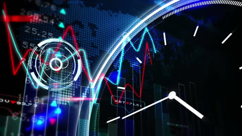 Futuristic Finance Concept with Abstract Data Visuals