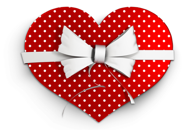 Transparent Red Heart Shaped Gift Box with White Polka Dots and White Ribbon - Download Free Stock Videos Pikwizard.com