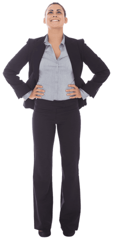 Confident Businesswoman Standing with Positive Expression Transparent Background - Download Free Stock Videos Pikwizard.com