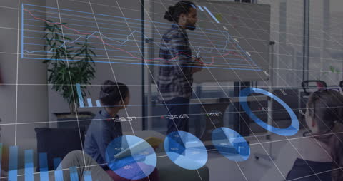 Data Analyst Presenting Financial Growth Insights in Office