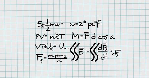 Mathematical Equations on Squared Grid Background - Download Free Stock Images Pikwizard.com