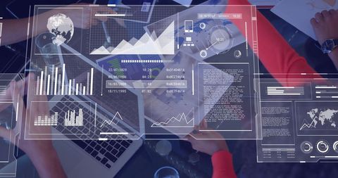 Financial Data Processing with Global Business Team Collaboration - Download Free Stock Images Pikwizard.com