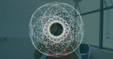 VR Scanning Technology with Geometric Interface - Download Free Stock Images Pikwizard.com