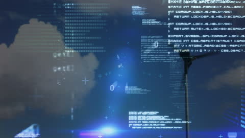 Digital Animation of Data Over Wind Turbine
